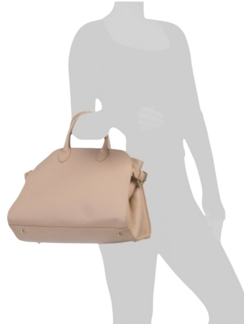 Blush Leather Satchel Bag - Picture 4 of 7